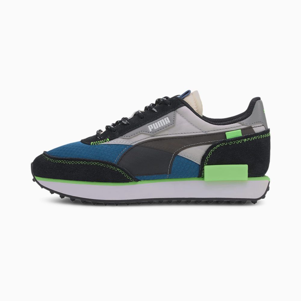 Puma Future Rider City Attack Lány Sportcipő - Kék/Szürke Lila ( Hungary - XJEOP2540 )